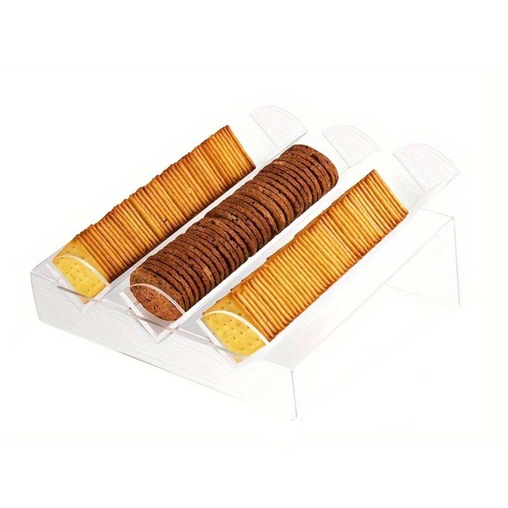 Large Capacity Macaron Display Stand Clear Acrylic Tray for Cakes and Pastries