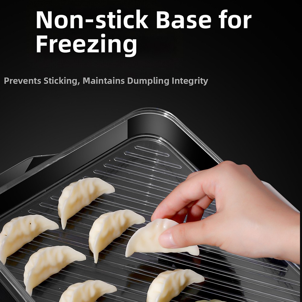 Portable Dumpling Storage Box Compartmentalized Design Double-layer Capacity - Picture 14 of 24