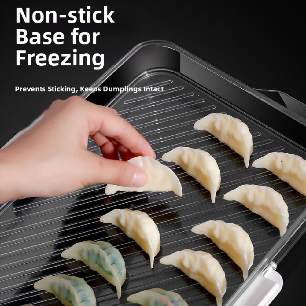 Portable Dumpling Storage Box Compartmentalized Design Double-layer Capacity - Picture 16 of 24