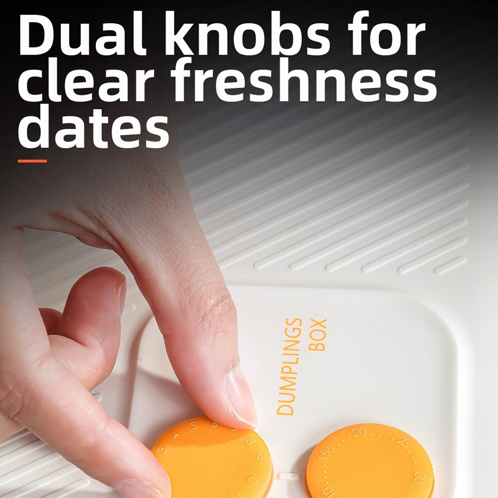 Portable Dumpling Storage Box Compartmentalized Design Double-layer Capacity - Picture 17 of 24