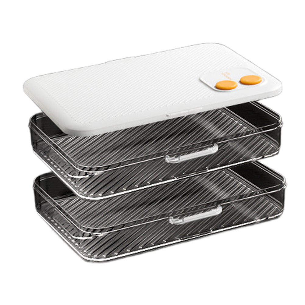 Portable Dumpling Storage Box Compartmentalized Design Double-layer Capacity - Picture 23 of 24