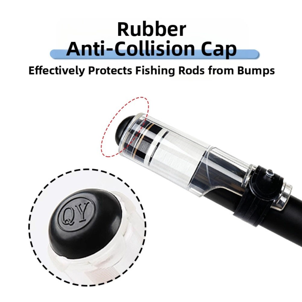 Fishing Rod Protective Cap Rubber Anticollision Front Blocking Reinforcement