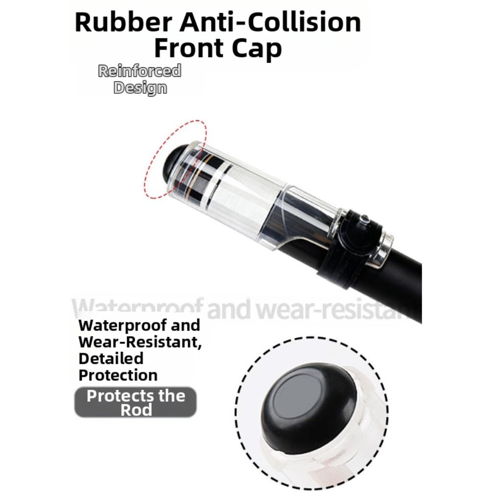 Fishing Rod Protective Cap Rubber Anticollision Front Blocking Reinforcement