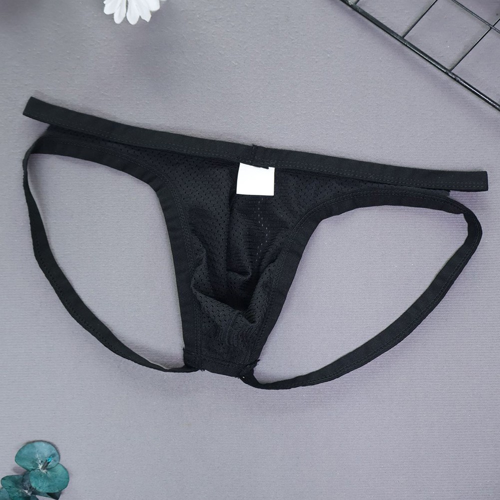 Mesh Thong Elephant Nose Pouch 80% Nylon 20% Spandex Hollow Mesh Fabric - Picture 17 of 26