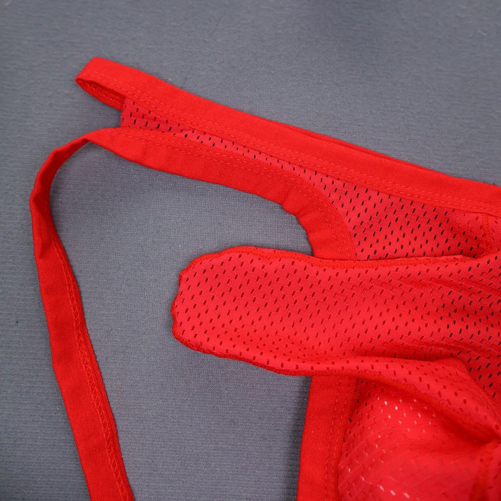 Mesh Thong Elephant Nose Pouch 80% Nylon 20% Spandex Hollow Mesh Fabric - Picture 25 of 26