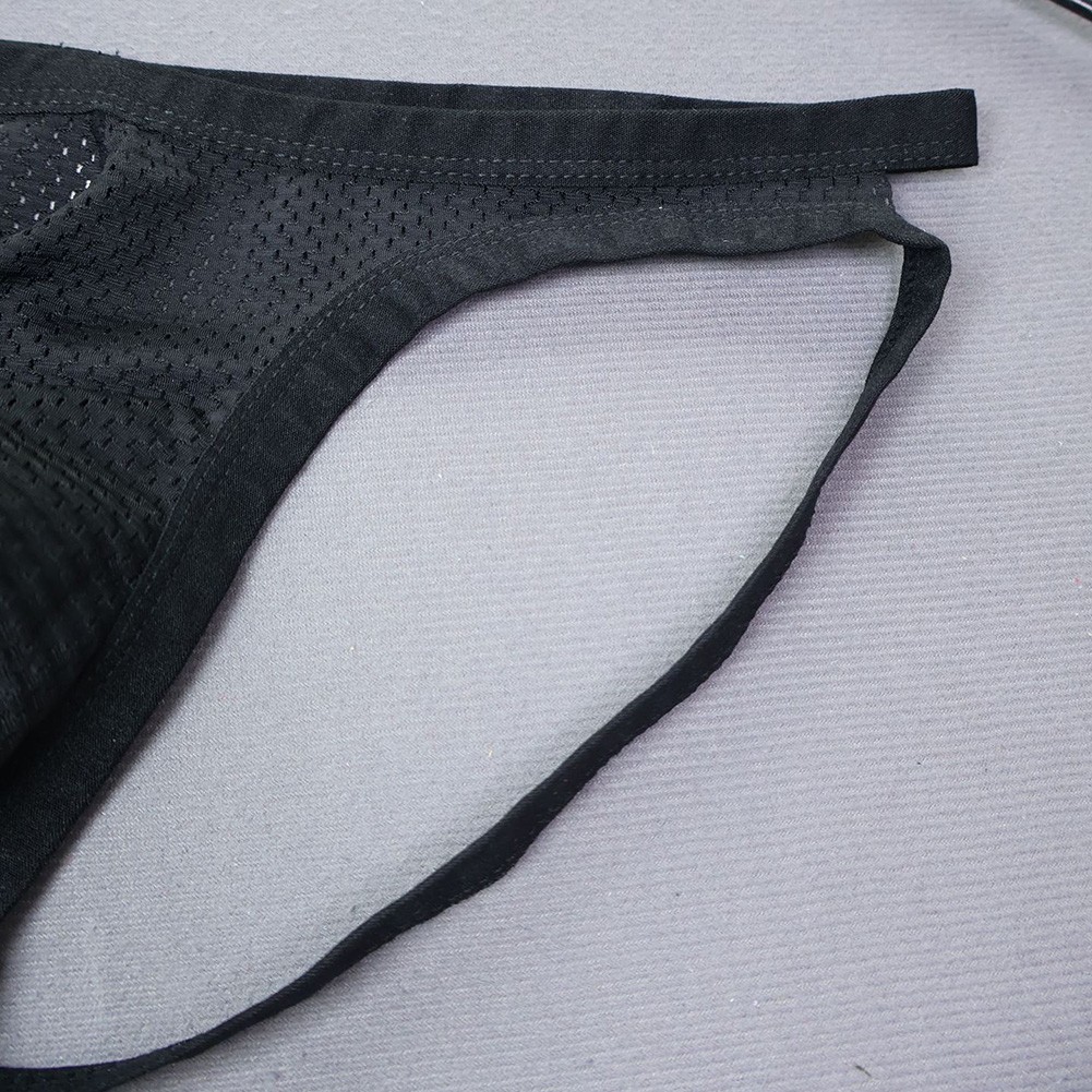 Mesh Thong Elephant Nose Pouch 80% Nylon 20% Spandex Hollow Mesh Fabric - Picture 20 of 26