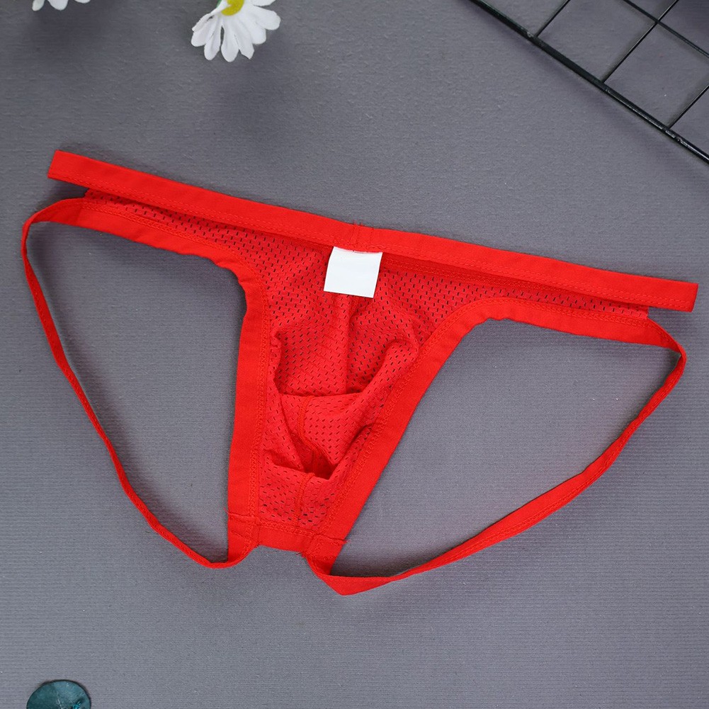 Mesh Thong Elephant Nose Pouch 80% Nylon 20% Spandex Hollow Mesh Fabric - Picture 24 of 26