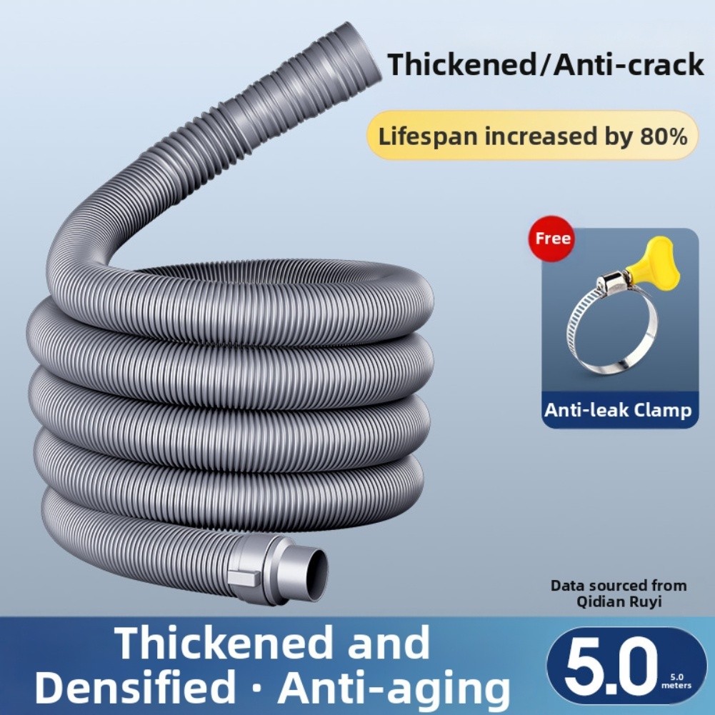 Flexible Washing Machine Drain Hose Leak Proof with and Clamp
