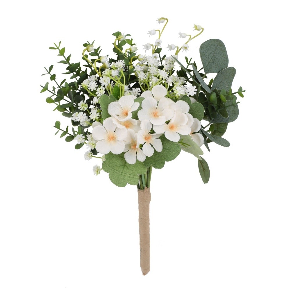 Artificial Eucalyptus Orchid Wedding Bouquet 40cm Faux Flower Decoration