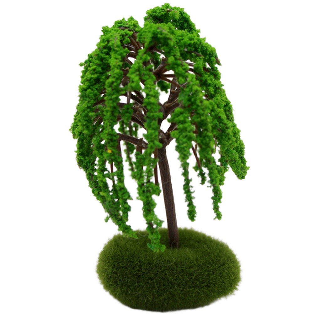 Miniature Green Plastic Trees for Architectural Dioramas and Model Displays