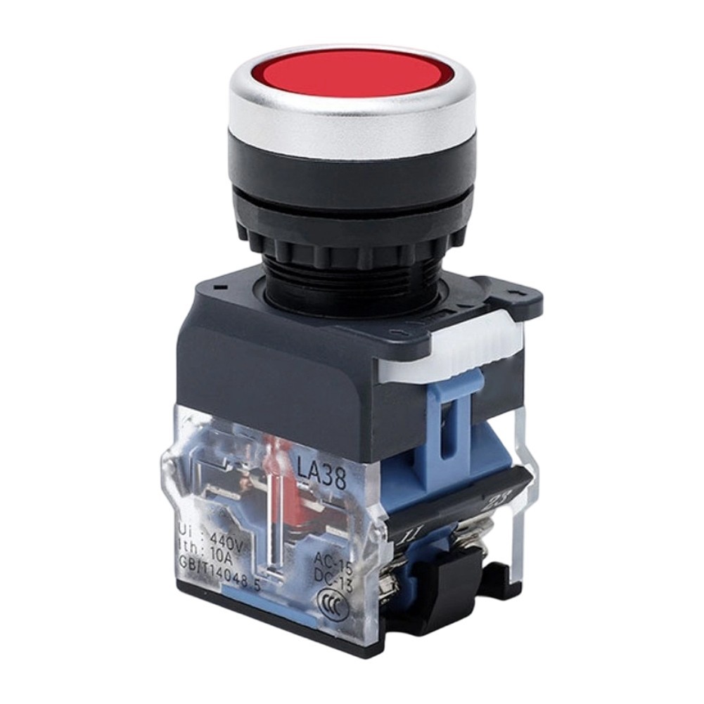 LA3811T Button Switch with High Conductivity Silver Contacts 22mm Hole