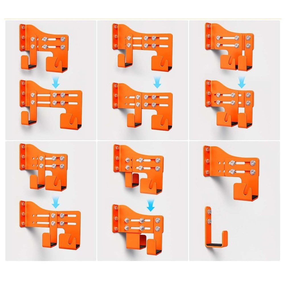 Heavy Duty Chainsaw Holder Wall Mount with Adjustable Hooks and Sponge Padding