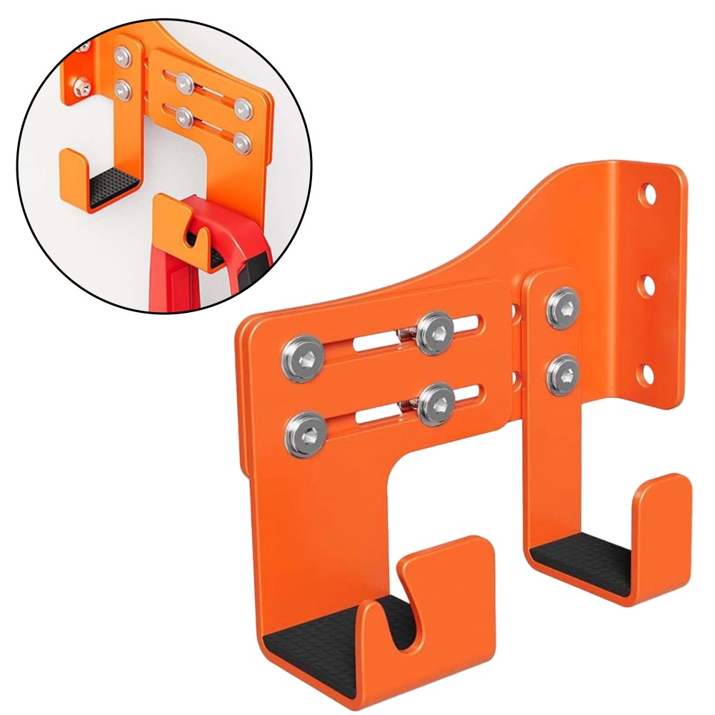 Heavy Duty Chainsaw Holder Wall Mount with Adjustable Hooks and Sponge Padding