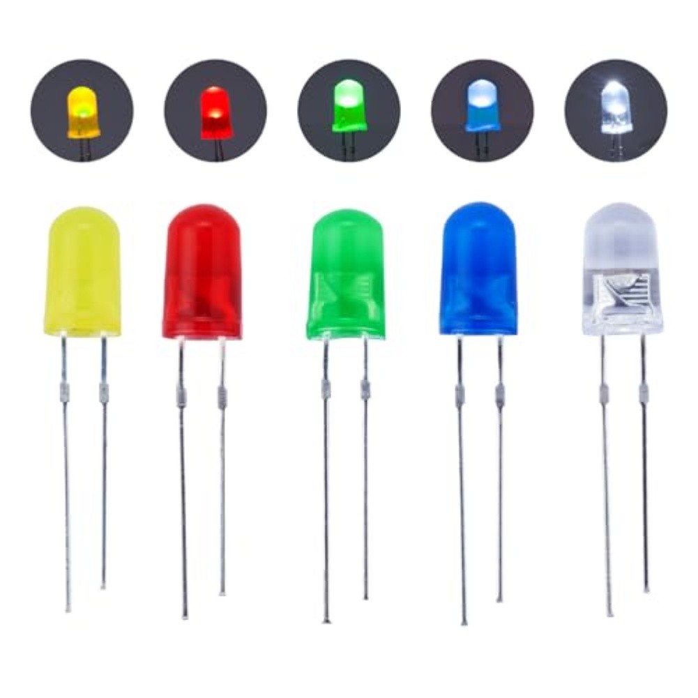 LED Light Emitting Diode Set 500PCS 3mm 5mm 5 Colors for DIY Electronics