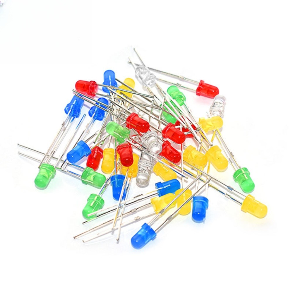 LED Light Emitting Diode Set 500PCS 3mm 5mm 5 Colors for DIY Electronics