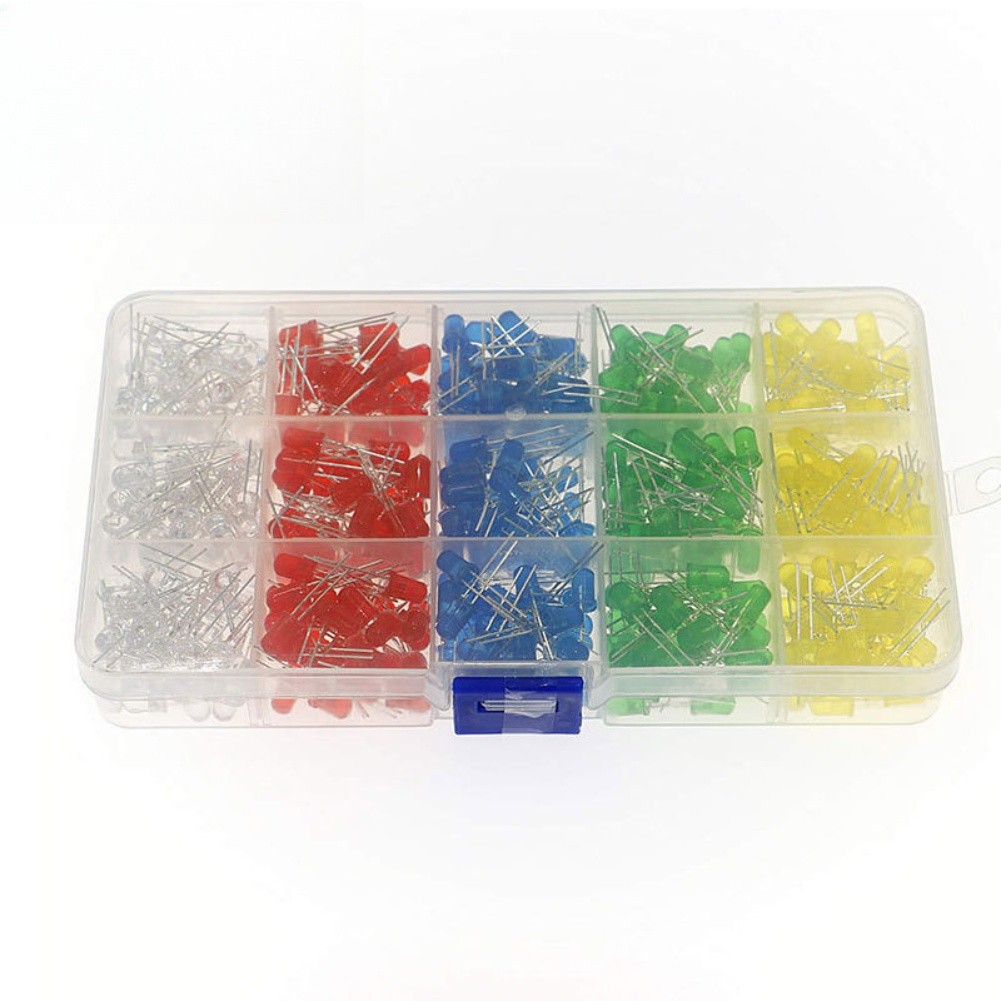 LED Light Emitting Diode Set 500PCS 3mm 5mm 5 Colors for DIY Electronics