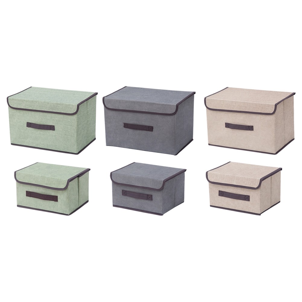 Non Woven Fabric Storage Box Foldable with Dustproof Lid for Clothing and Toys - Picture 25 of 25