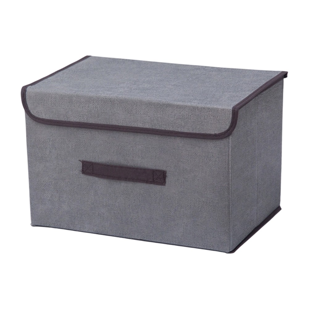 Non Woven Fabric Storage Box Foldable with Dustproof Lid for Clothing and Toys - Picture 21 of 25