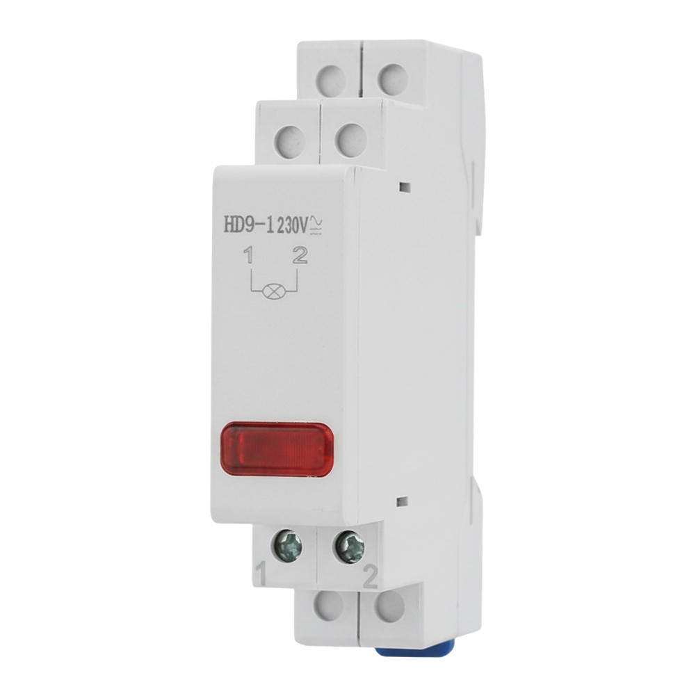 230V LED for pilot Signal Light with Easy DIN Rail Mount for Industrial Panels