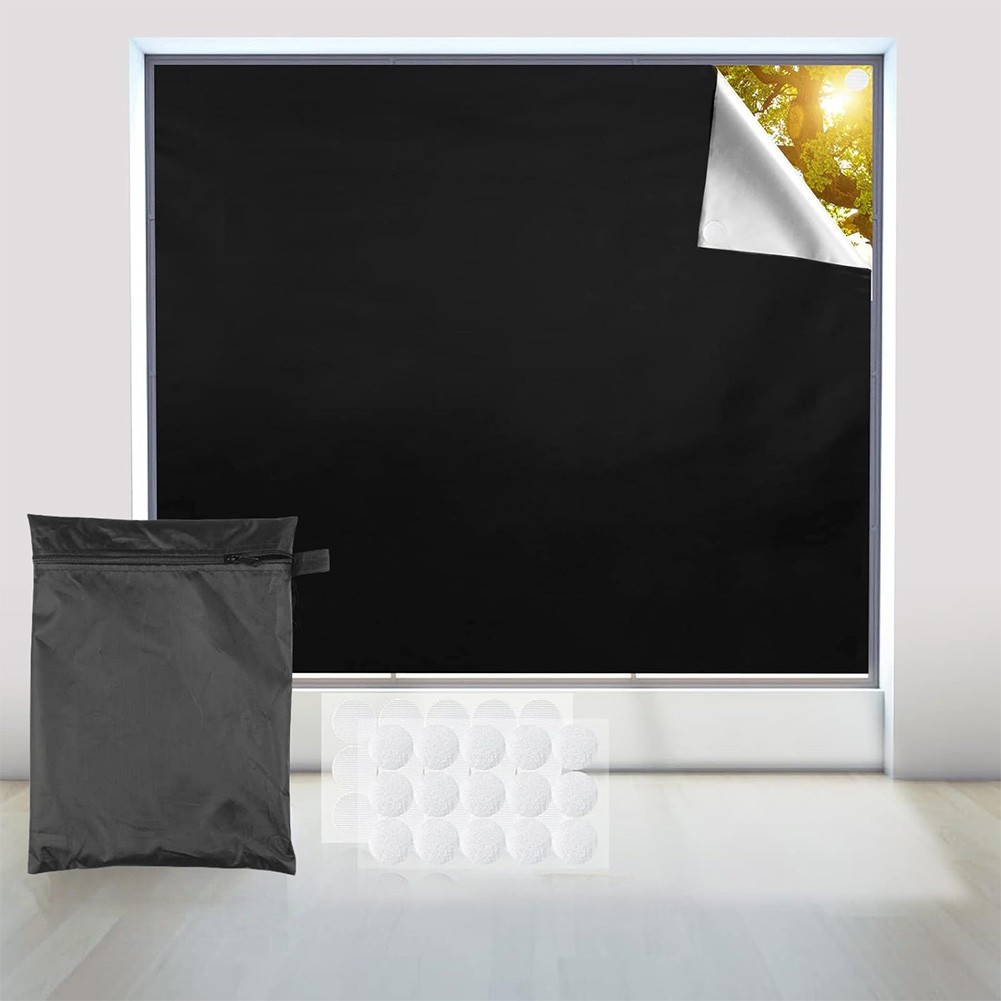 Magnetic No Drill Blackout Curtains Portable Size Custom Fit for Bedrooms