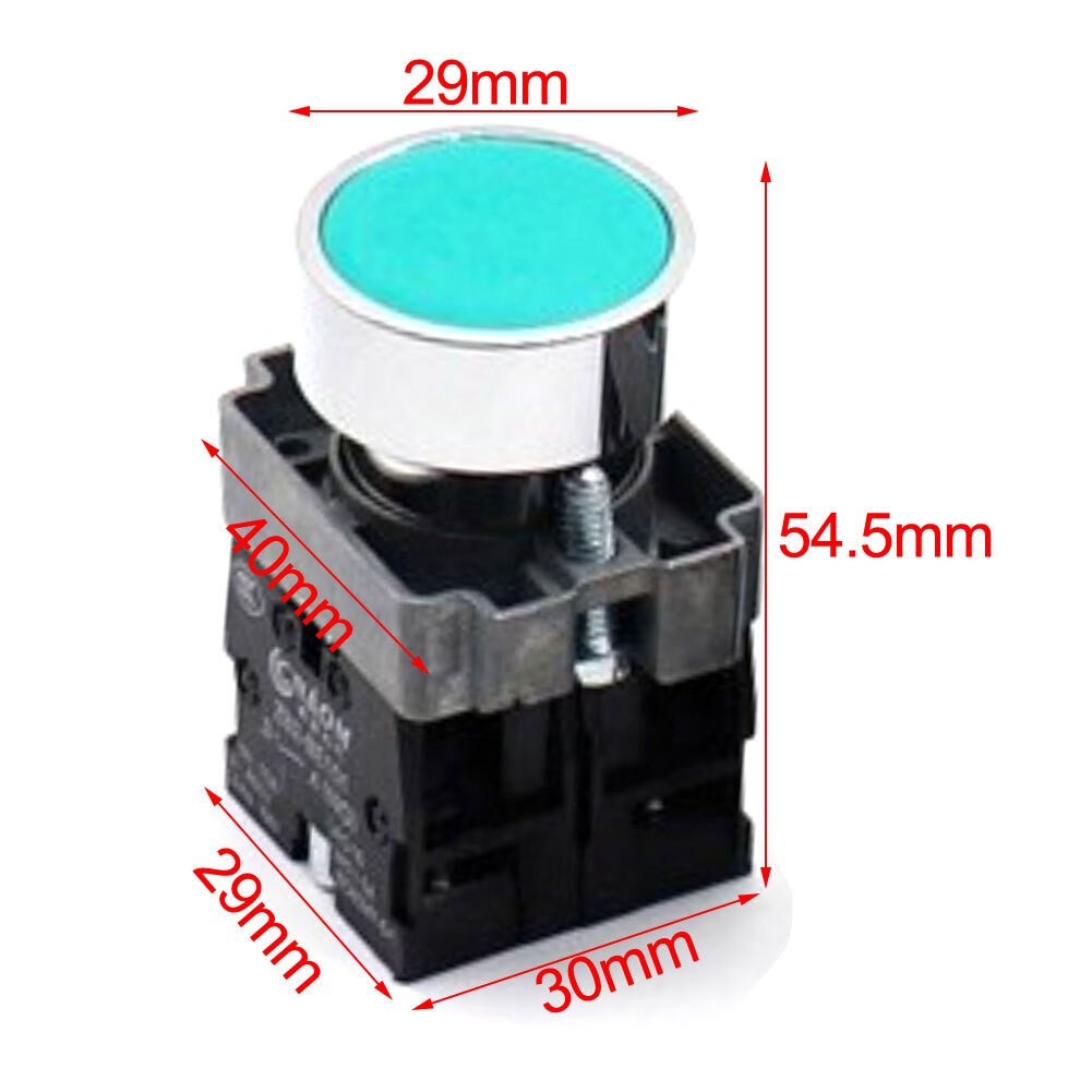 10pcs 22mm Pushbutton Switches Momentary with Normally Open Closed Contacts