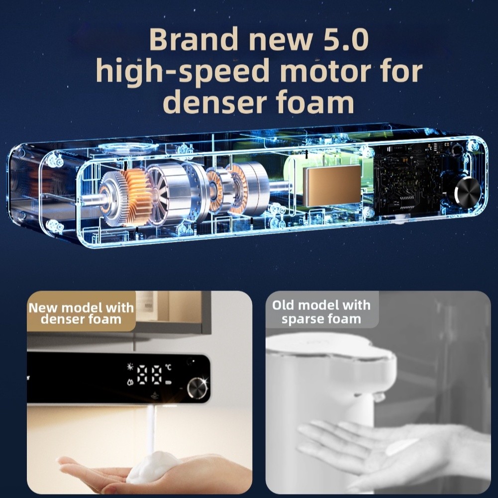 Automatic Touchless Foam Soap Dispenser USB Charging Hand Induction Night Light