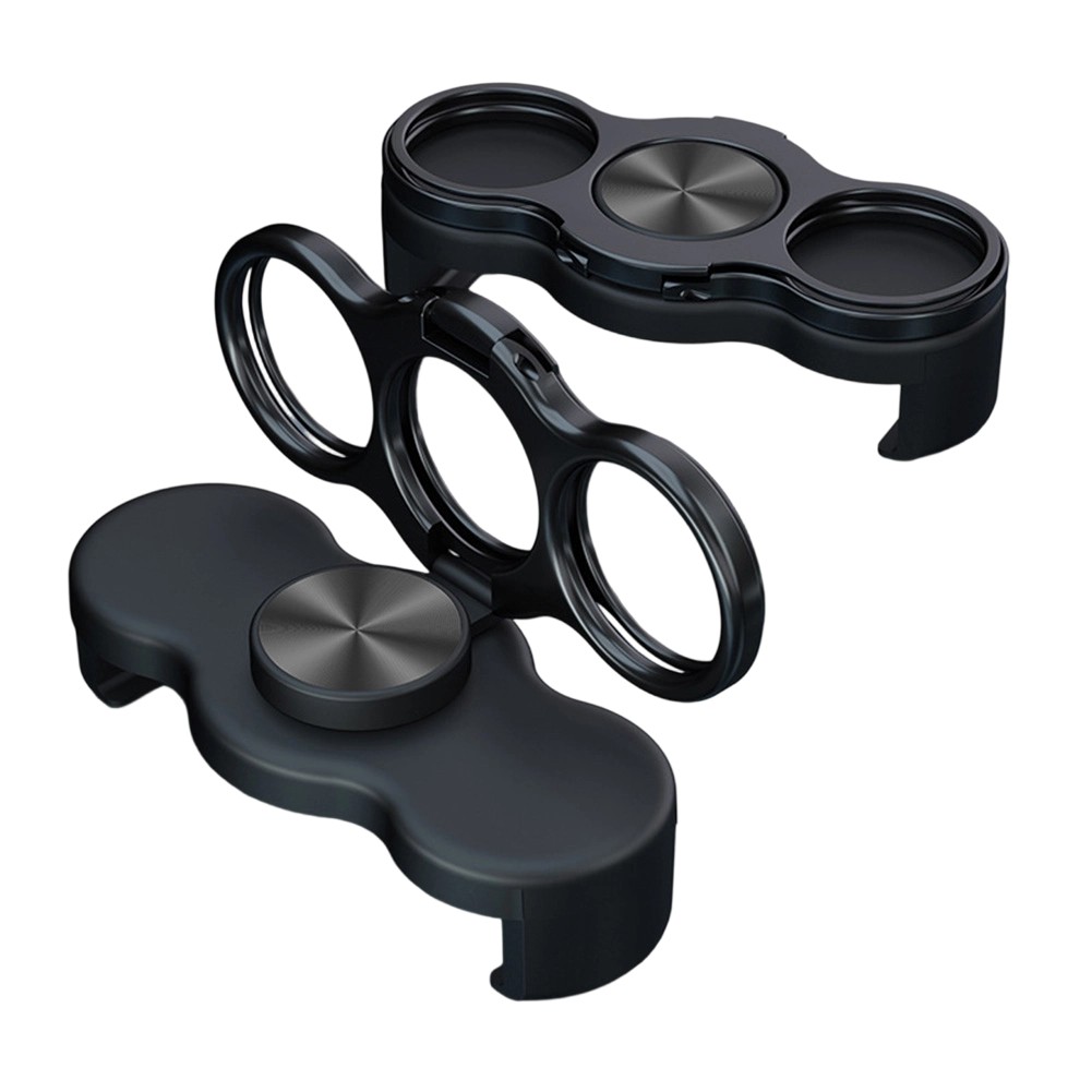 360 Degree Adjustable Foldable Dual Ring Three Finger Back Clip Phone Holder