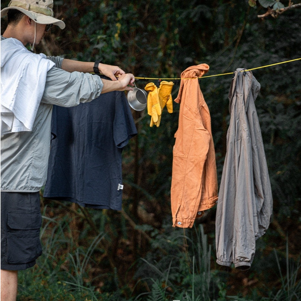 Clothes Drying Portable Clothesline Quick Tighten Pull Compact Palm-sized