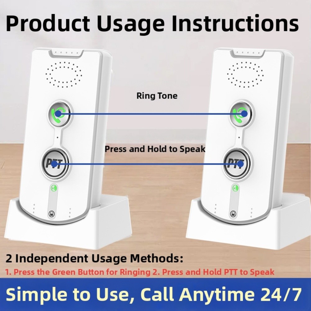 Wireless Intercom Doorbell for Home with Two Way Communication Feature