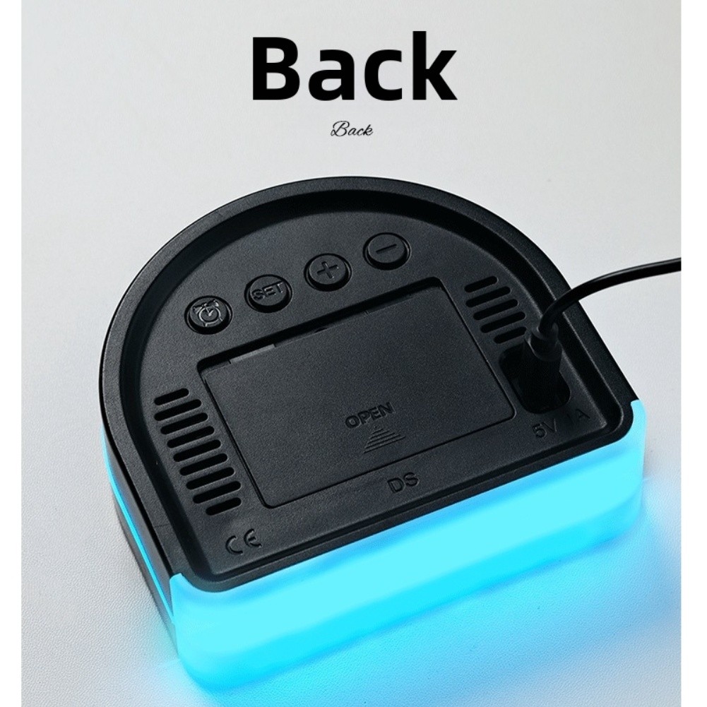 LED Alarm Clock with Adjustable Brightness and Dual Celsius Fahrenheit Display