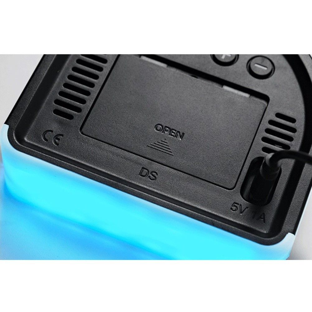 LED Alarm Clock with Adjustable Brightness and Dual Celsius Fahrenheit Display