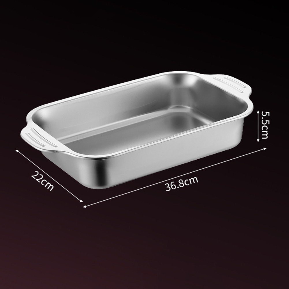 Stainless Steel Lasagna Pan Set Three Sizes Commercial Grade For