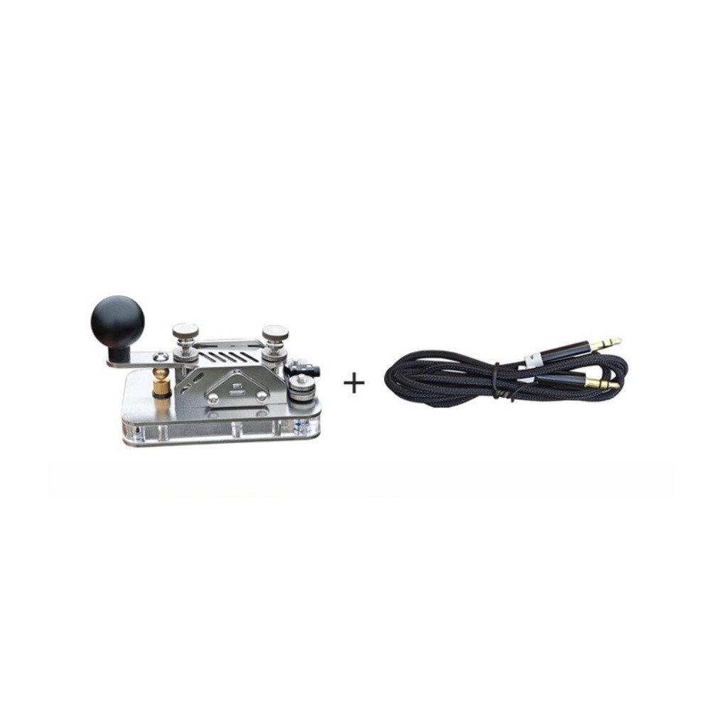 Solid Stainless Steel Manual Telegraph Key for Radio Station Learning Use