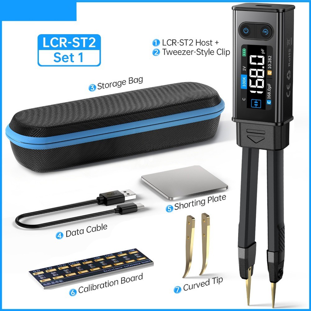 Digital LCRST2 2in1 Clamp Meter LCR ESR for SMD Electronics Component Testing