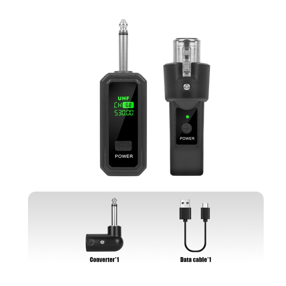 Rechargeable Wireless 2.4GHz XLR Transmitter and Receiver for Stage Use