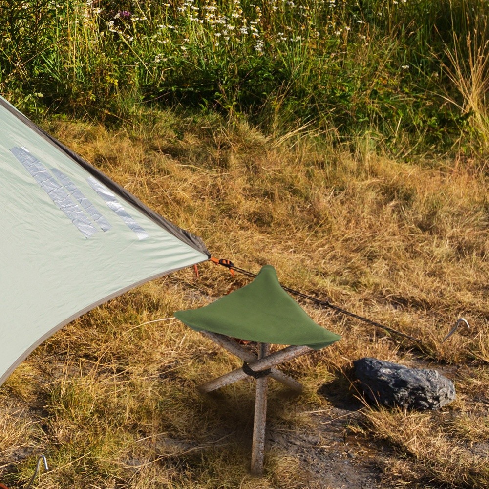 Waterproof Canvas Folding Camping Stool Lightweight Tripod Portable Chair