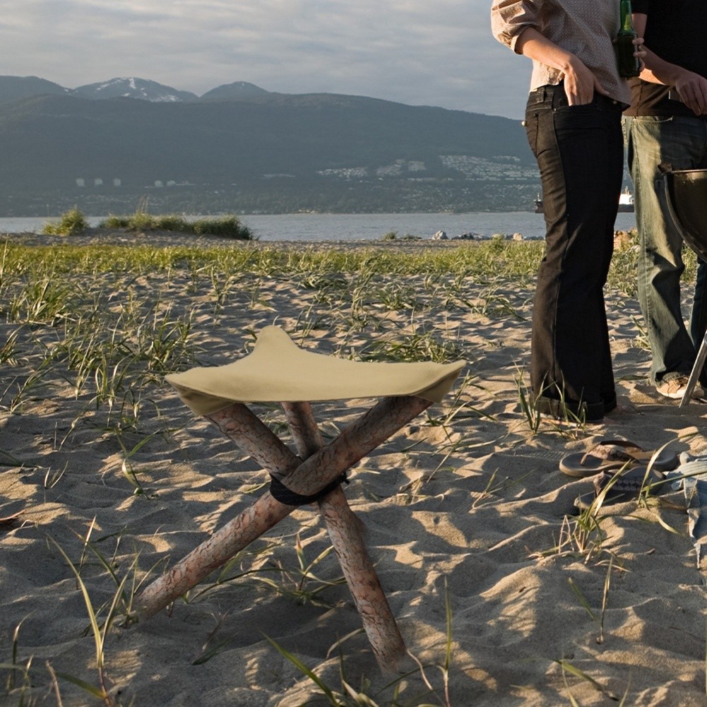 Waterproof Canvas Folding Camping Stool Lightweight Tripod Portable Chair