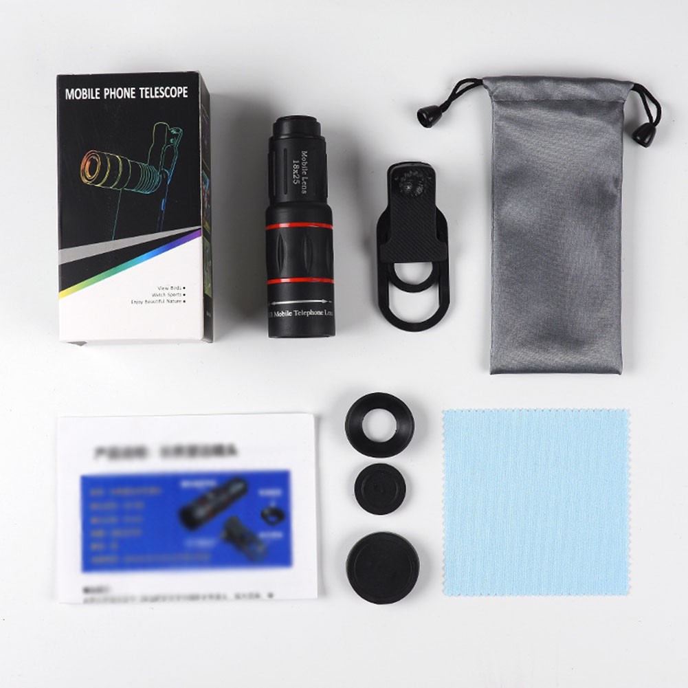 Portable 18X Telephoto Phone Monocular Lens with Tripod and Focus Control - Picture 4 of 6