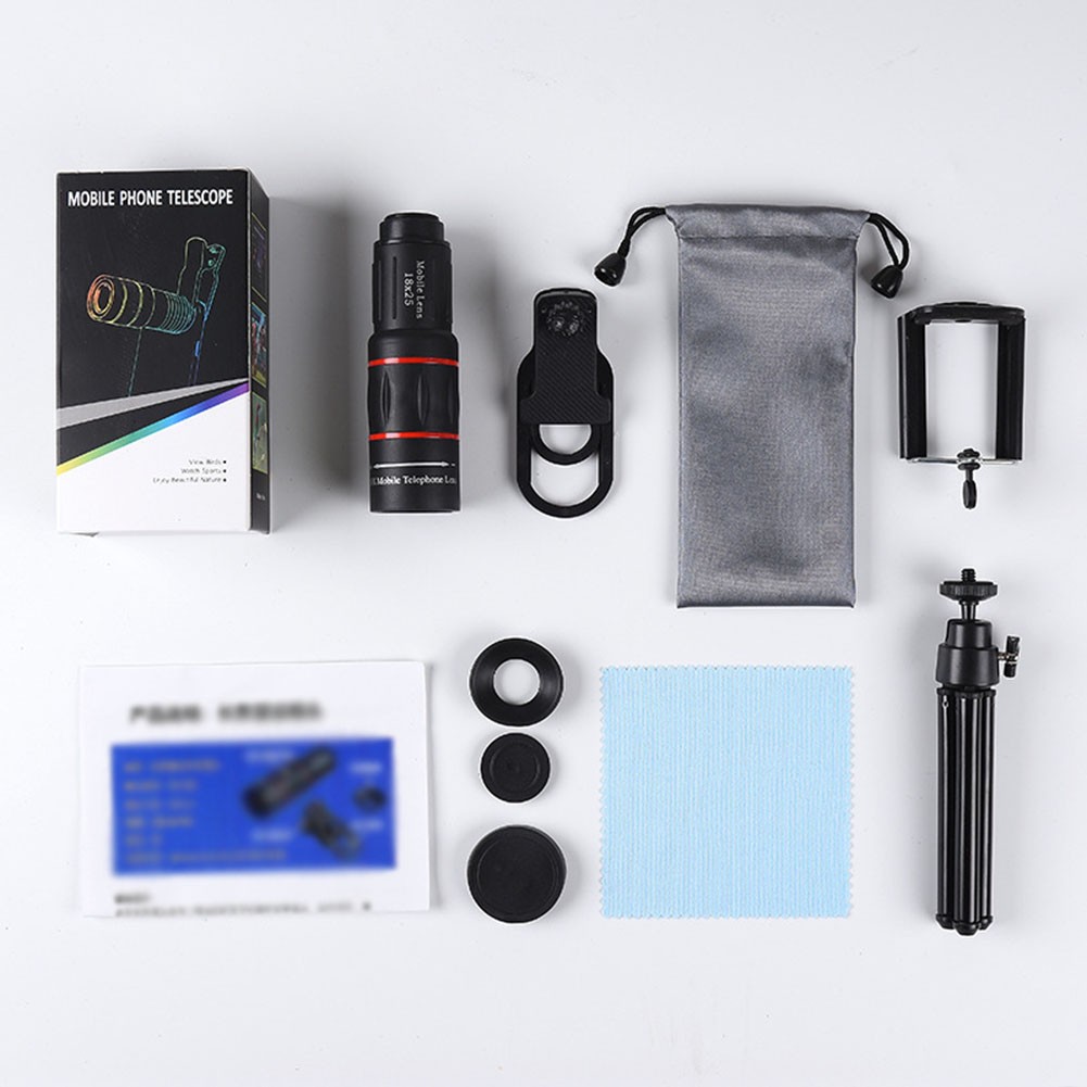 Portable 18X Telephoto Phone Monocular Lens with Tripod and Focus Control - Picture 6 of 6