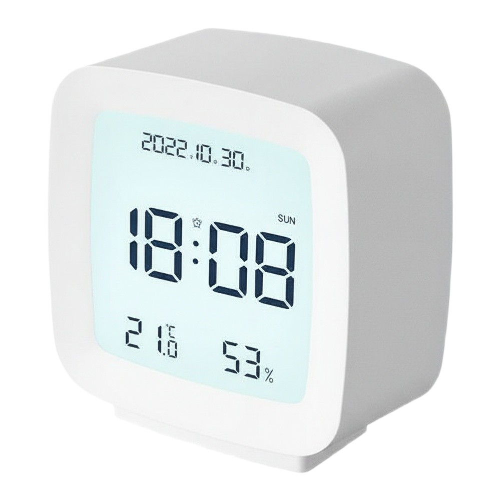 Student Desk LCD Alarm Clock Compact Portable with Temperature and Humidity