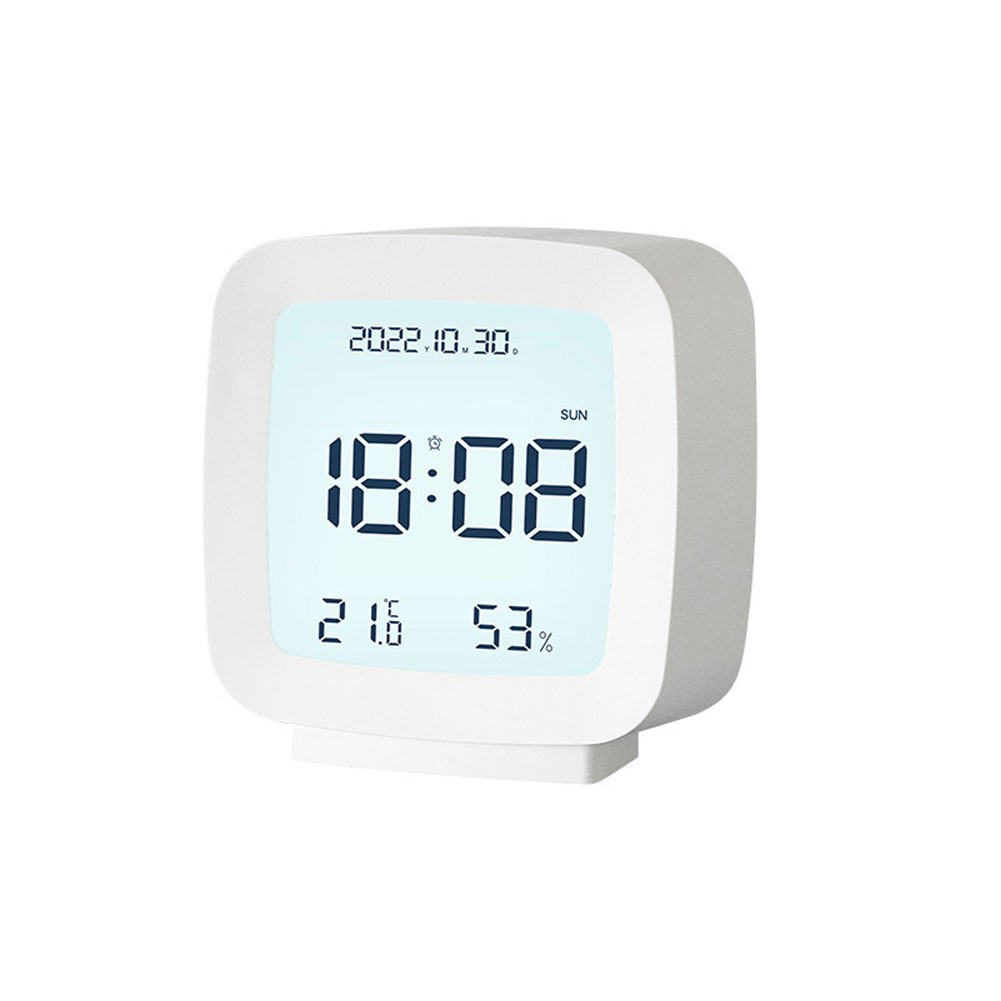 Student Desk LCD Alarm Clock Compact Portable with Temperature and Humidity