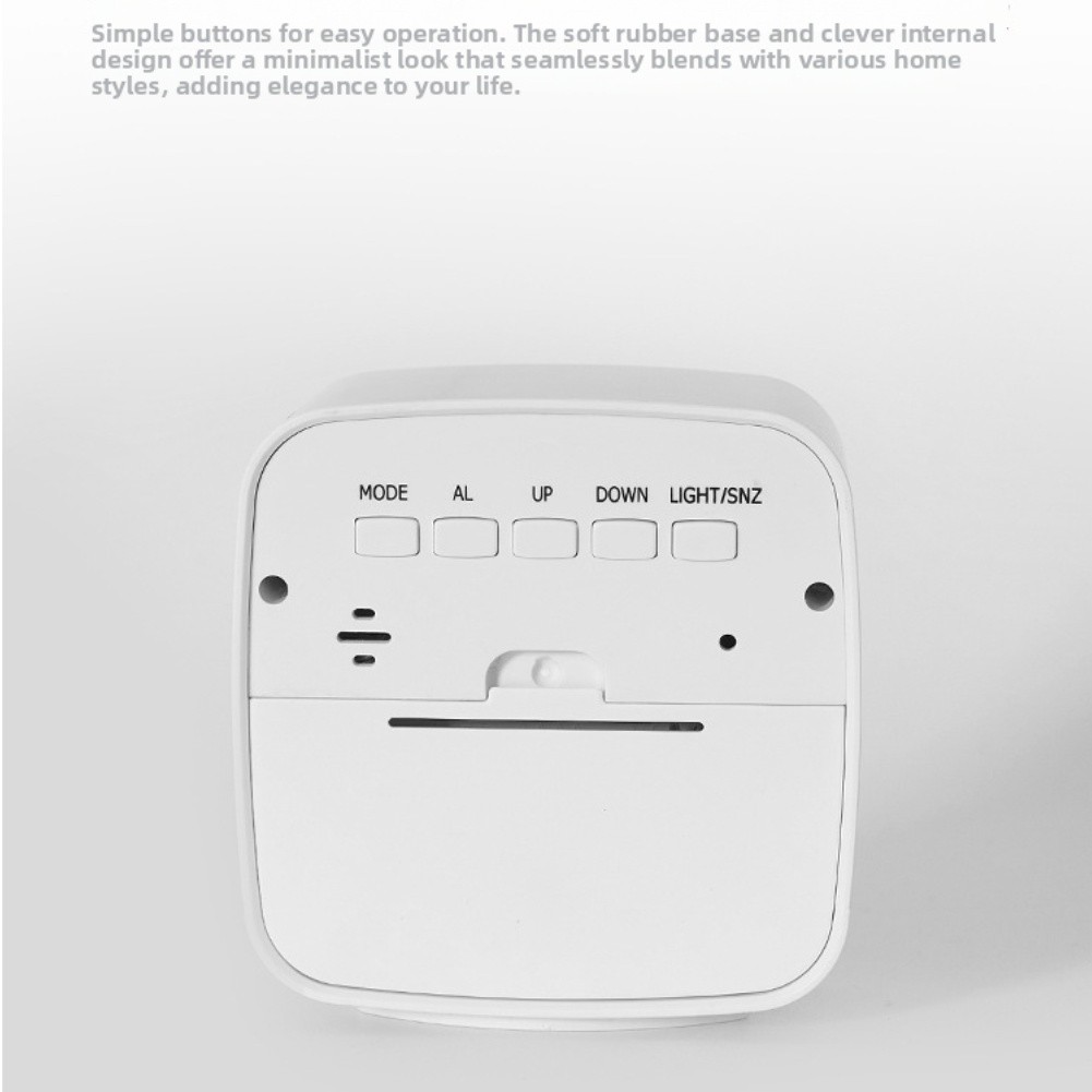 Student Desk LCD Alarm Clock Compact Portable with Temperature and Humidity