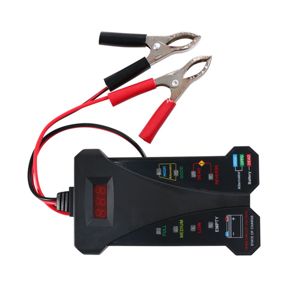 Digital Car Battery Tester 12V Load Tester with Voltmeter and Alternator Status