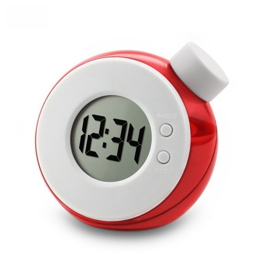 Silent Water Powered Clock with Date Display and Stopwatch for Home or Office