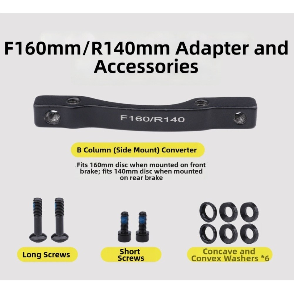 Bicycle Disc Brake Adapter Compatible with 160 180 mm Cable Hydraulic Brakes