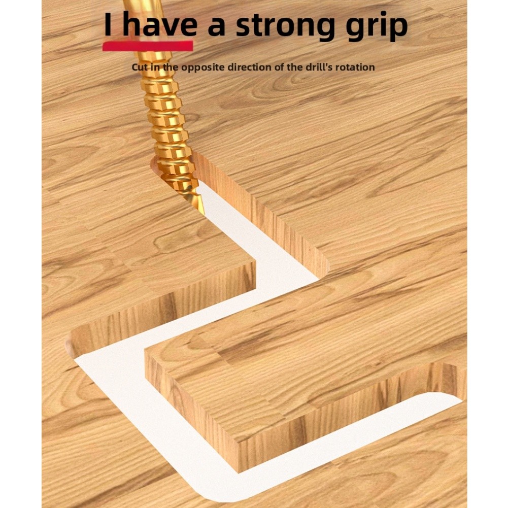 3in1 Drill Bit with Precision Cutting Drilling and Grooving for Woodwork