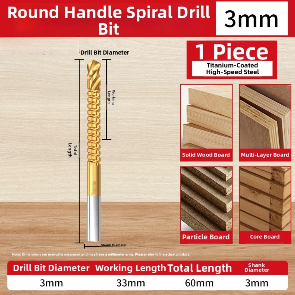 3in1 Drill Bit with Precision Cutting Drilling and Grooving for Woodwork
