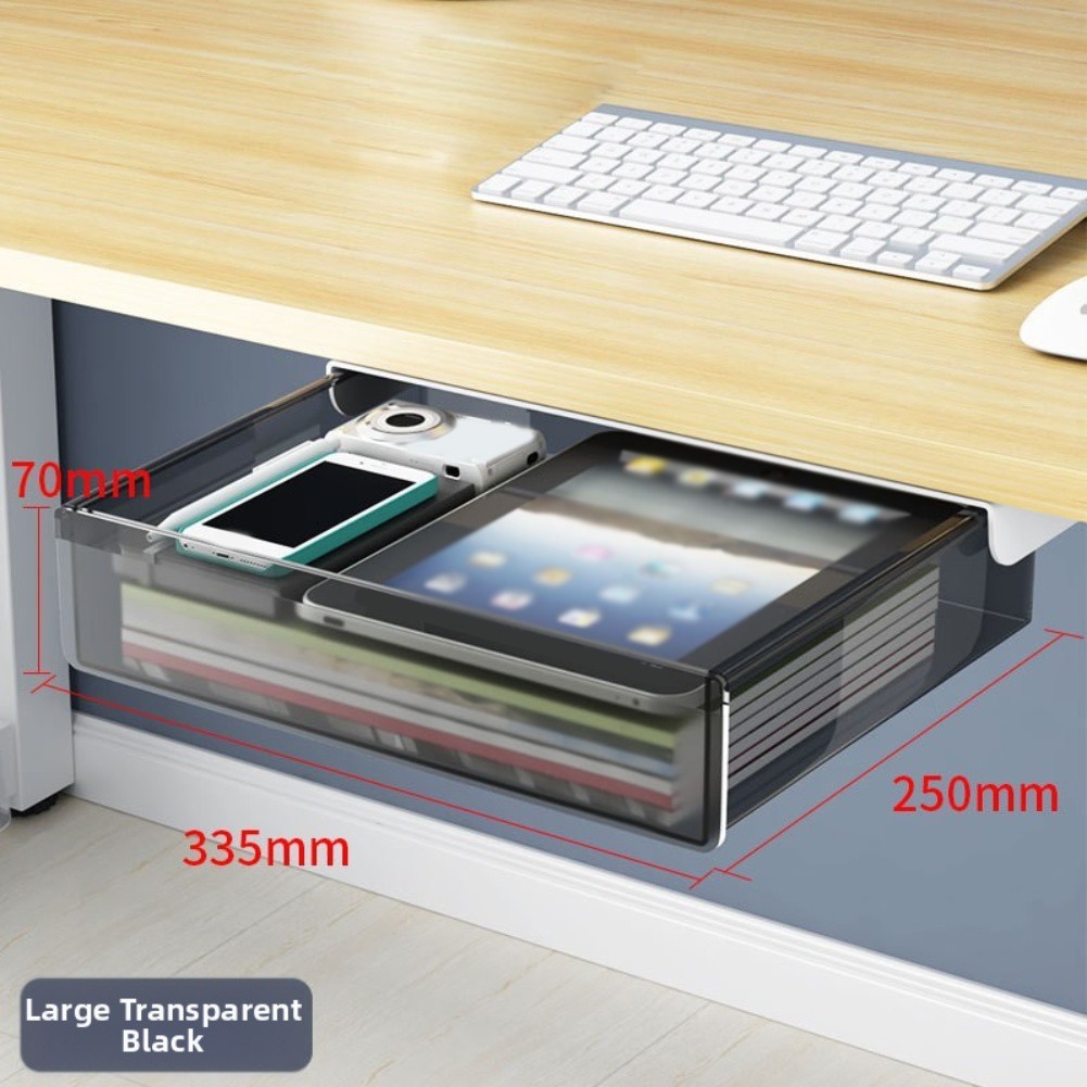 Under Desk Drawer Organizer with Two Installation Methods for Stability