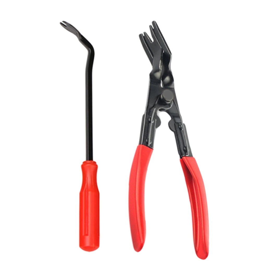 Car Panel Clip Pliers and Fastener Removal Tool with Rubber Buckle Driver