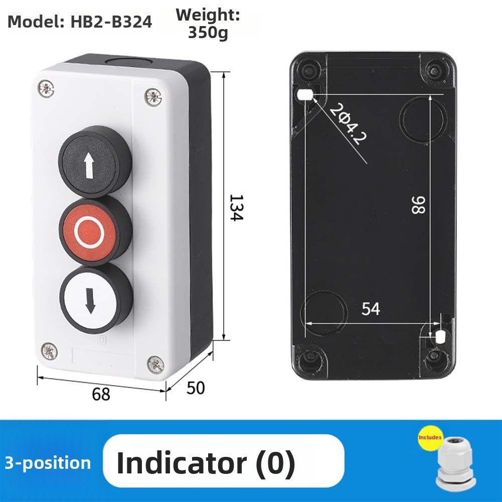 IP65 Push Button Switch Control Box for Power Start and Stop 22mm Size